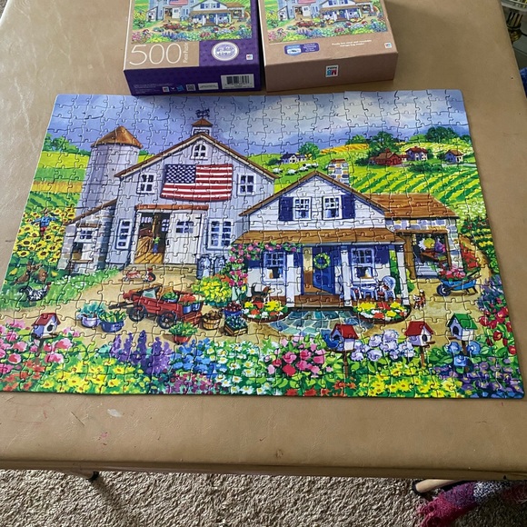 MB Jigsaw Puzzle 500 piece Puzzle, set up once. - Picture 3 of 3